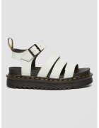 Dr. Martens Sandale flatform de piele - Verde pal