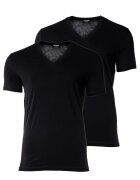 Dsquared2 Set de tricouri cu decolteu in V - 2 piese - Negru