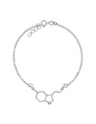 e-Crystal Bratara Argint 925 placat cu rodiu si charm - Argintiu