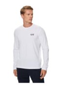 EA7 Bluza barbati - Emporio Armani bumbac si elastan - alb