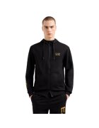 EA7 Bluza cu fermoar pentru Barbati - m hoodie fz extended logo cc - 7M000568-AF13512-MC004 - Negru - Negru