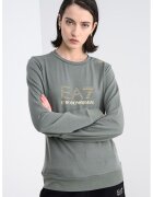 EA7 Bluza de trening cu aplicatii logo - Auriu/Verde feriga
