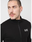 EA7 Bluza de trening cu fermoar si logo - Negru