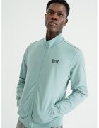 EA7 Bluza de trening cu guler inalt si fermoar - Albastru aquamarin