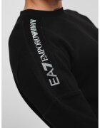 EA7 Bluza de trening din bumbac cu insertii cu logo - Negru