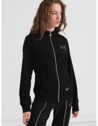 EA7 Bluza sport cu fermoar si buzunare laterale - Negru
