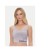 EA7 Bustiera sport - Emporio Armani - 72% 24% poliester - 4% elastan - gri lavanda - Gri