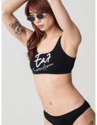 EA7 Costum de baie in doua piese cu imprimeu logo - Negru