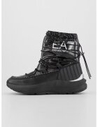 EA7 Ghete din piele ecologica si material textil - fara inchidere - Negru