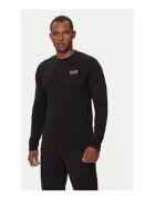 EA7 Hanorac barbati - Emporio Armani negru - bumbac-elastan