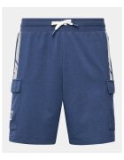 EA7 Pantaloni scurti barbati - Emporio Armani - Bumbac - Albastru marin - Bleumarin