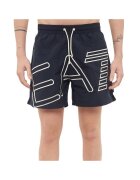 EA7 Pantaloni scurti de baie cu logo supradimensionat - Albastru