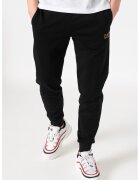 EA7 Pantaloni sport conici cu talie elastica - Auriu/Negru