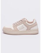 EA7 Pantofi sport cu detalii de piele intoarsa - Alb/Maro nisip/Roz