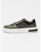 EA7 Pantofi sport din piele ecologica cu detalii logo - Verde inchis