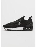 EA7 Pantofi sport slip-on cu detalii de piele lacuita - Negru