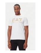 EA7 Tricou barbati - Emporio Armani alb - 100% bumbac