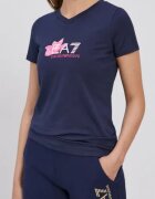 EA7 Tricou cu decolteu in V si logo -