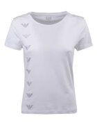 EA7 Tricou cu decolteu rotund si monograma - Alb murdar