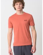 EA7 Tricou cu model uni Gircollo - Portocaliu persan