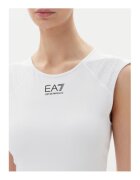 EA7 Tricou dama - Emporio Armani alb - poliester si elastan -