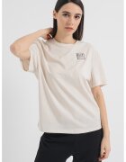 EA7 Tricou de bumbac cu detaliu logo - Alb murdar