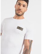 EA7 Tricou de bumbac cu logo - Alb