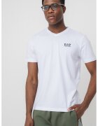 EA7 Tricou din amestec de bumbac cu logo - Negru/Alb optic