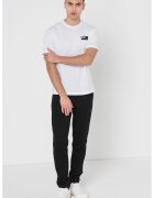 EA7 Tricou din bumbac cu logo - Negru/Alb optic