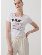 EA7 Tricou slim fit cu imprimeu logo - Alb