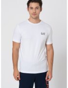EA7 Tricou slim fit cu logo - Alb