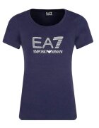 EA7 Tricou slim fit cu logo sclipitor -