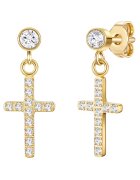 Eastside Cercei placati cu aur de 14K - din otel inoxidabil - Auriu