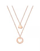 Eastside Set de coliere placate cu aur de 14K - 2 piese - Auriu rose