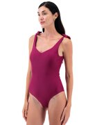 EDOS Costum de baie intreg cu decolteu in V - Violet tyrian