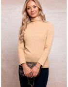 EDOTI Bluza cu guler inalt - Bej