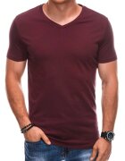 EDOTI Tricou din bumbac cu decolteu in V