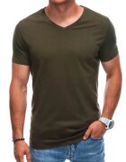 EDOTI Tricou din bumbac cu decolteu in V