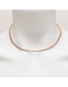ElectraStore Colier Tennis Din Argint Gold-Rose - 38 CM