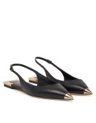 Elisabetta Franchi Balerini dama - piele naturala - negru/auriu