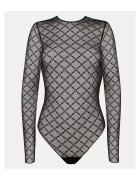 Elisabetta Franchi Body dama negru - semi-transparent