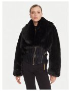 Elisabetta Franchi Palton dama negru - blana