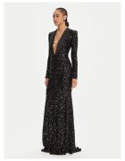 Elisabetta Franchi Rochie de seara - neagra - maneca lunga