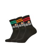ELLESSE Set de sosete lungi unisex - 3 perechi - Negru/Multicolor