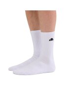 ELLESSE Set de sosete lungi unisex cu terminatie striata - 3 perechi - Alb