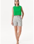 EMAT Pantaloni scurti cu pliuri Hamptons Haven - Gri deschis