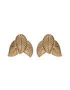 Emily Westwood Cercei in forma de frunze - placati cu aur de 18K - Auriu
