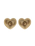 Emily Westwood Cercei in forma de inima - placati cu aur de 18K - Auriu