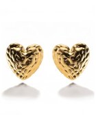 Emily Westwood Cercei placati cu aur de 18 K si design cu inima - Auriu