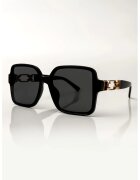 Emily Westwood Ochelari de soare patrati cu model tortoise - Negru
